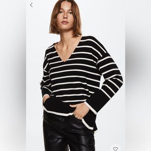 Mango oversized striped sweater